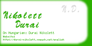 nikolett durai business card